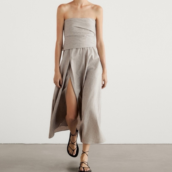 Massimo Dutti Strapless Dress Size M - Picture 1 of 6